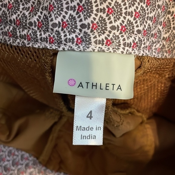 Athleta women’s skirt 4 small mini corduroy tan brown pockets stretch casual - Picture 4 of 7